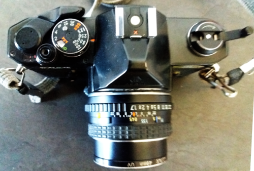 Asahi Pentax MX 35mm SLR Film Camera with SMC Pentax-m 50mm lens extras