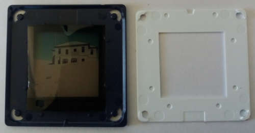 Slide Mounts plastic Agfachrome 2` x 2` for 126 format film - Image 28 mm x 28 mm - 50 qty