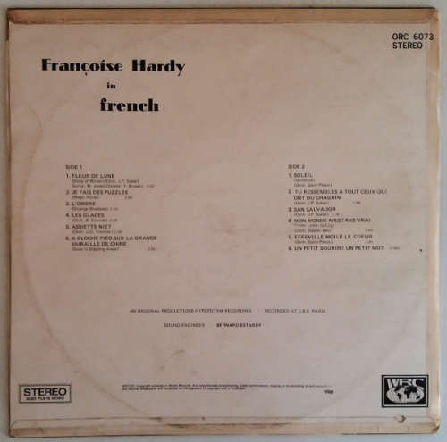 Francoise Hardy - In French (vInyl LP) 1970