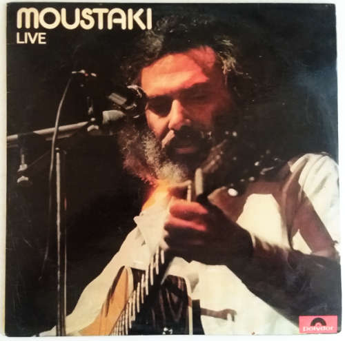 Georges Moustaki 2 vinyl/LP albums French - Georges Moustaki 1969 and Live 1975 gate-fold covers