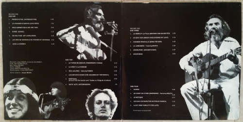 Georges Moustaki 2 vinyl/LP albums French - Georges Moustaki 1969 and Live 1975 gate-fold covers