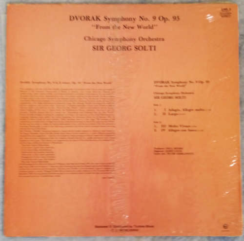 Master Collection Dvorak Symphony No.9 Op.95  Vinyl/LP 1986