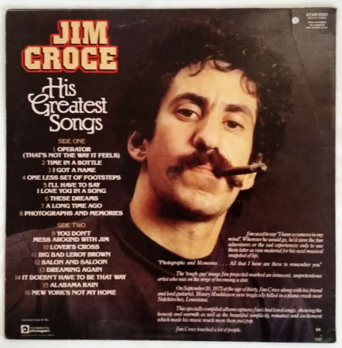 Jim Croce - His greatest songs lp vinyl SA release (vinyl VG+)