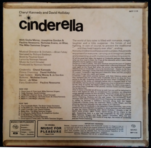 Lps / vinyls - Cinderella, Beatrix Potter, Sparky`s Magic piano, Noddy, Walt Disney 4 stories