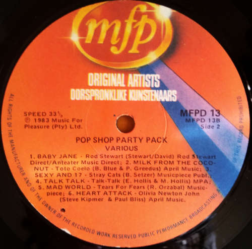 Pop Shop Party Pack - Gate-fold 2x Lp vinyls 1983