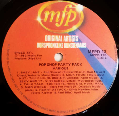 Pop Shop Party Pack Lp vinyl double album, gate-fold cover (vinyls G-)