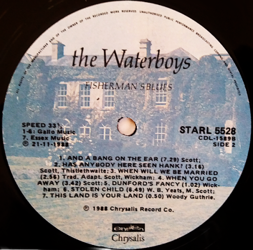 The Waterboys -  Fisherman`s Blues vinyl LP released 1988 (NM-/VG+)