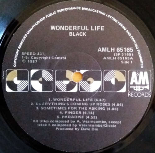 BLACK - Wonderful Life vinyl LP (VG-/VG+)