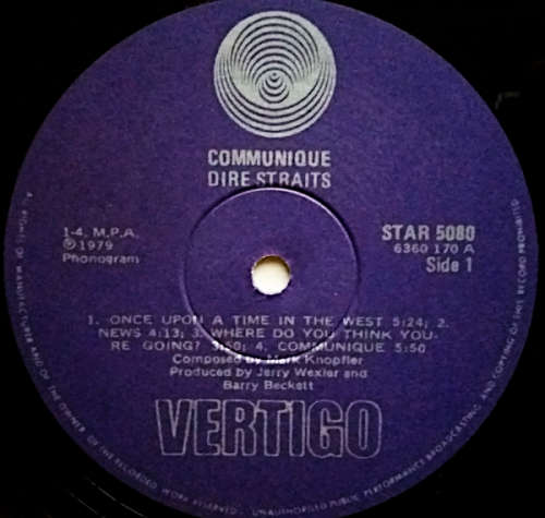 Dire Straits - Communiqué  vinyl lp (VG+/Ex VG+)