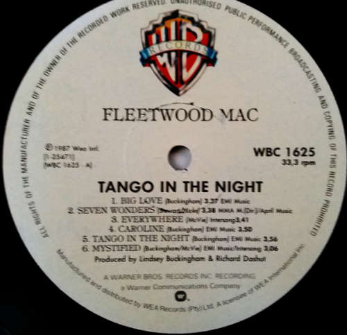 Fleetwood Mac - Tango In The Night vinyl LP (VG-/Ex VG+)