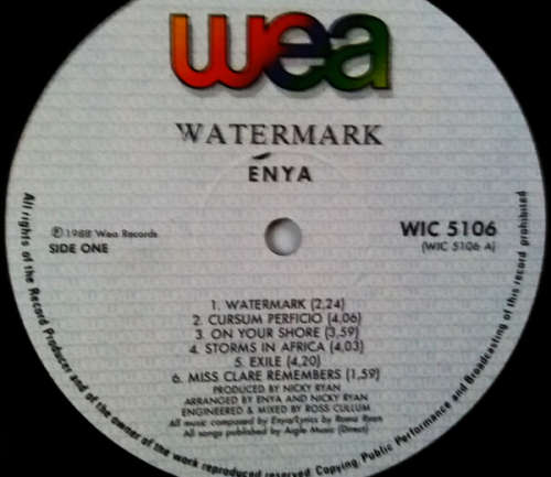 Enya - Watermark vinyl LP (VG+/VG+)