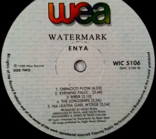 Enya - Watermark vinyl LP (VG+/VG+)