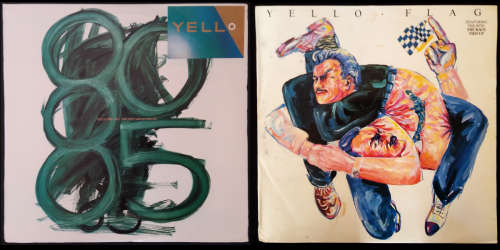 Yello 2 vinyl lps - 1980-1985 The new mix in one go (double album) and Flag 1988