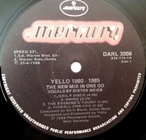 Yello 2 vinyl lps - 1980-1985 The new mix in one go (double album) and Flag 1988