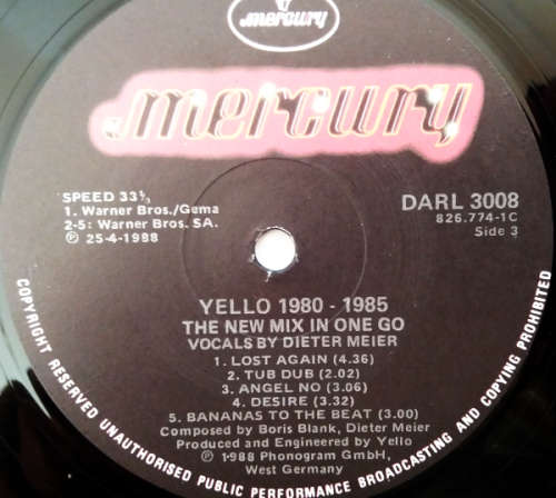 Yello 2 vinyl lps - 1980-1985 The new mix in one go (double album) and Flag 1988