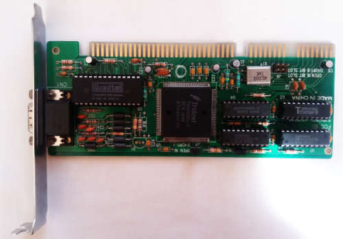 Trident Quadtel TVGA9000i 512kB ISA VGA Video Graphics Card for 386/486 Computers