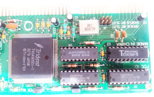Trident Quadtel TVGA9000i 512kB ISA VGA Video Graphics Card for 386/486 Computers