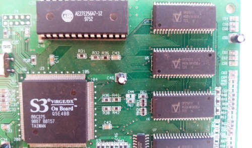 S3 Virge/DX On Board Q5E4BB 86C375 PCI 4 mb Video Graphics Card