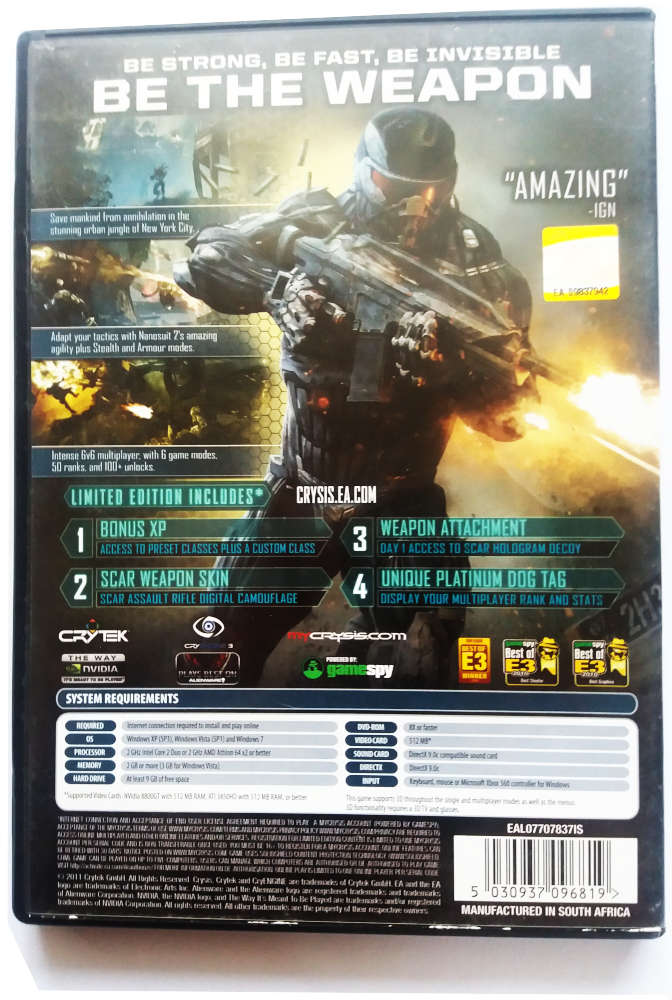 Crysis 2 - limited edition - pc dvd