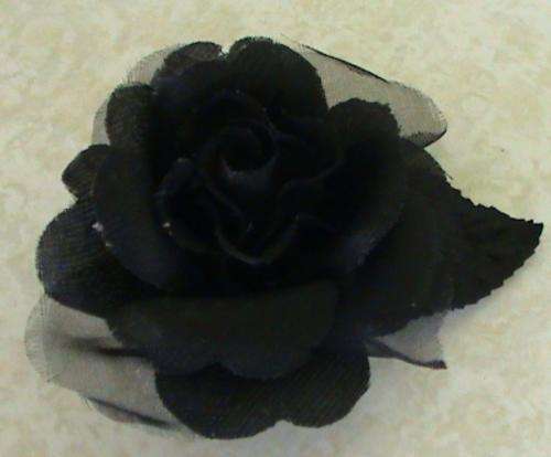 Corsage/Buttonhole/Boutonniere Black Rose (Artificial Flower)