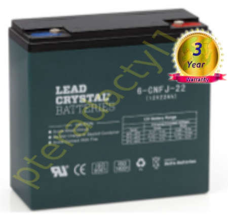 12v 22 A/H Deltec (Betta) LEAD CRYSTAL BATTERY