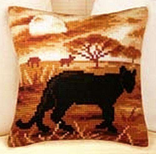 ORCHIDEA "LEOPARD" Cross Stitch Cushion/Pillow Cover Kit by ZWEIGART