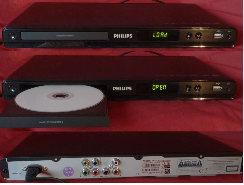 Philips DVD player (model DVP3550K/98)