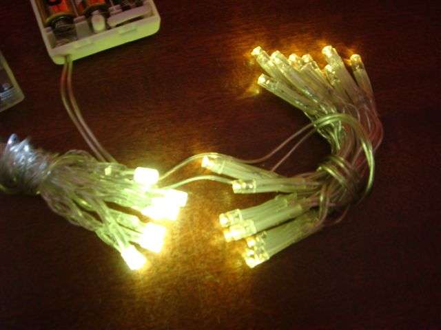 Battery LED fairy lights (golden) - as used by florists at Weddings, parties for table decoration
