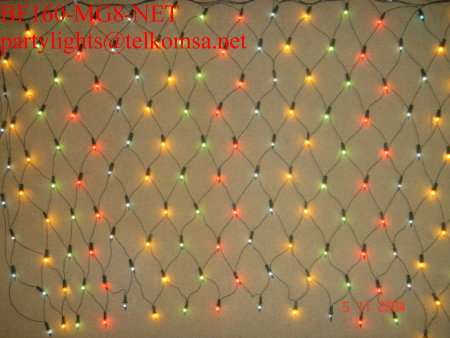 Fairy Net fairy lights (Multicolour bulbs) for Christmas decoration (flashing type)