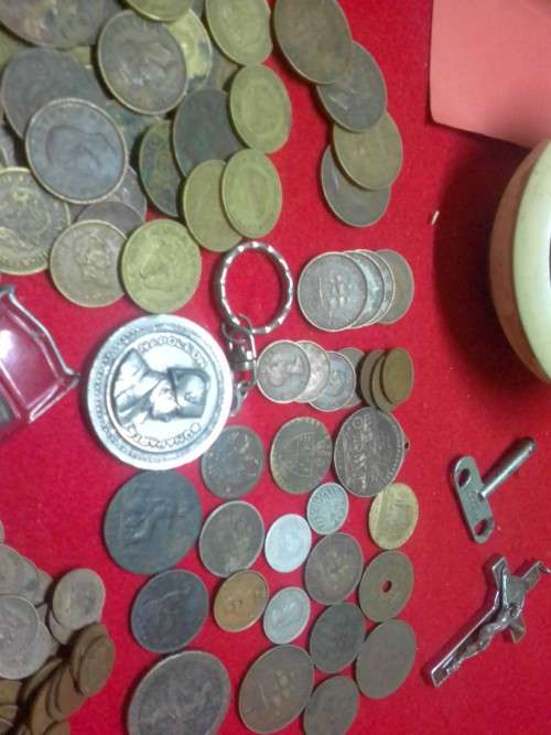 LARGE LOT OF COINS AND A FEW COLLECTABLES - INCL SILVER COINS, MEDALS,TOKENS, a toy car 1969 RIVIERA