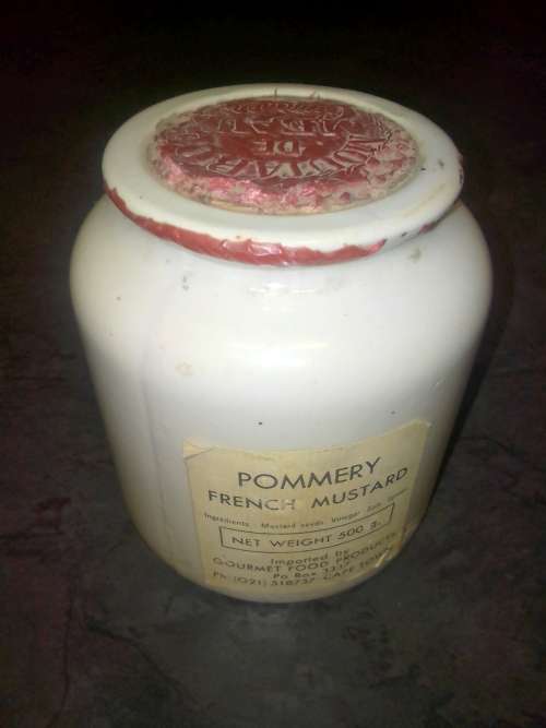 VINTAGE FRENCH POMMERY MUSTARD JAR - 500G & COLLECTABLE COLEMANS MUSTARD TIN NO2