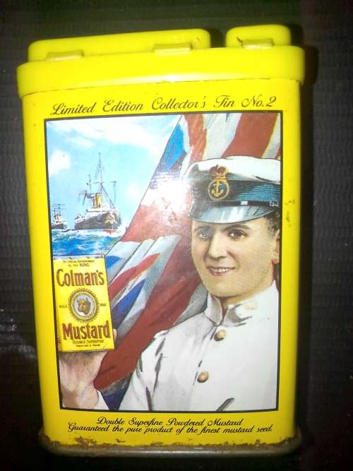 VINTAGE FRENCH POMMERY MUSTARD JAR - 500G & COLLECTABLE COLEMANS MUSTARD TIN NO2