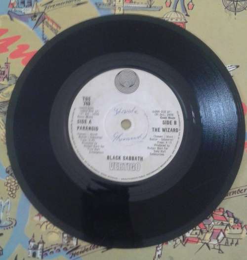 7`single BLACK SABATH - side A - paranoid  and side B - the wizard