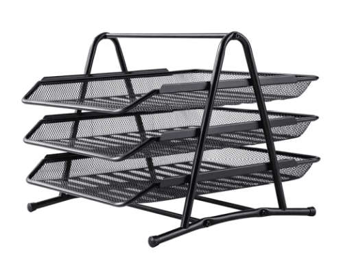 3 Tier Mesh Steel File Tray - Display Unit