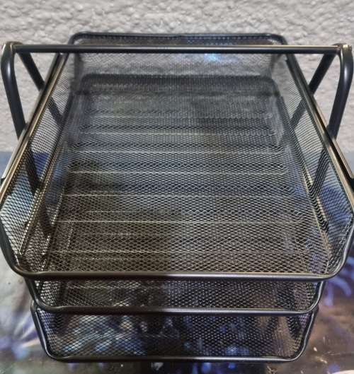 3 Tier Mesh Steel File Tray - Display Unit
