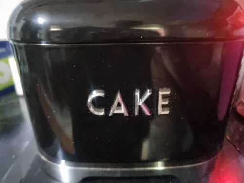 Black & Silver Vintage  Retro Look - Cake Tin - *Display Unit*