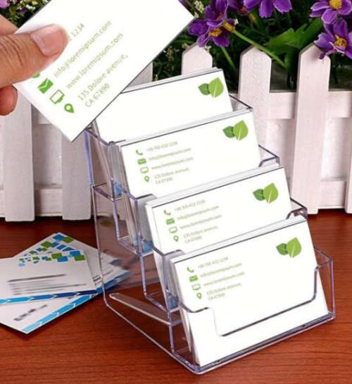 Clear Card Holder, Plastic Multi Layer Card Holder For Office