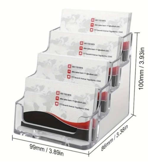 Clear Card Holder, Plastic Multi Layer Card Holder For Office