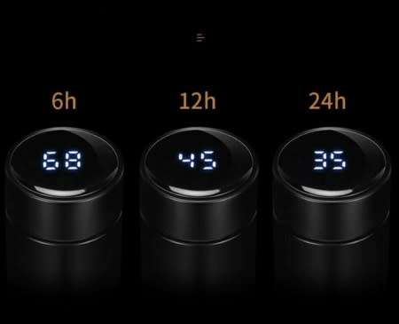 Stainless Steel LED Digital Thermal Flask - Red flask
