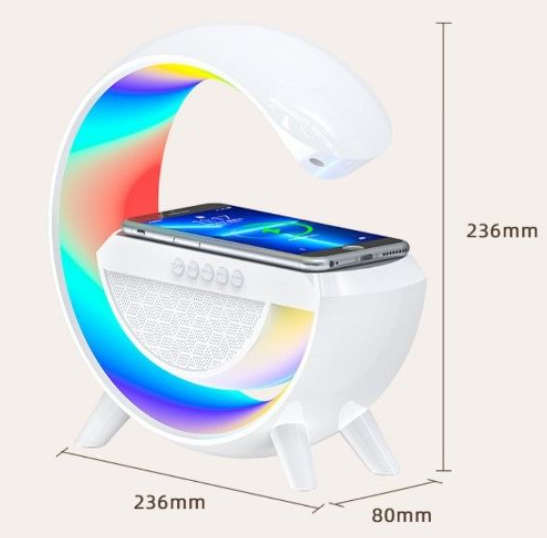 Wireless Phone Charging RGB LED Lamp & Speaker