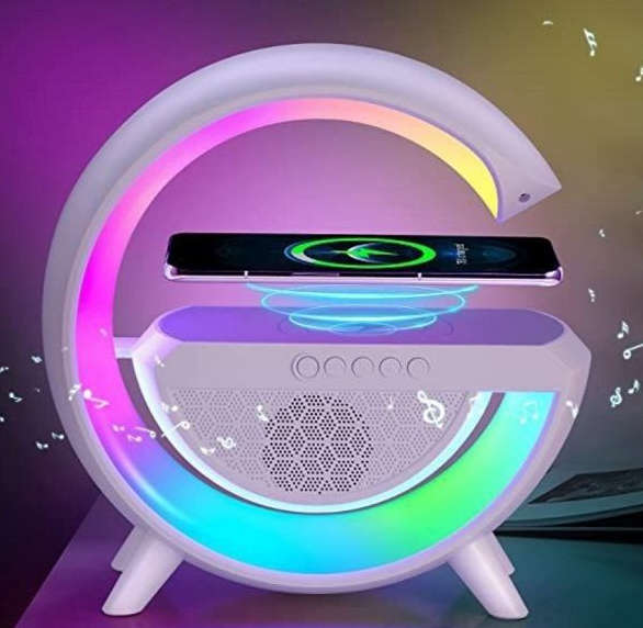 Wireless Phone Charging RGB LED Lamp & Speaker