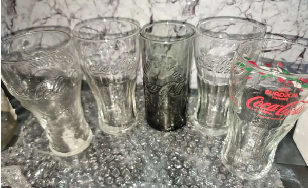 Collection of Various Coke Glasses