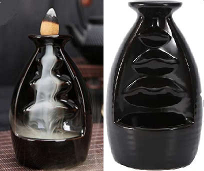 Ceramic Waterfall Backflow Incense Burner with Cones