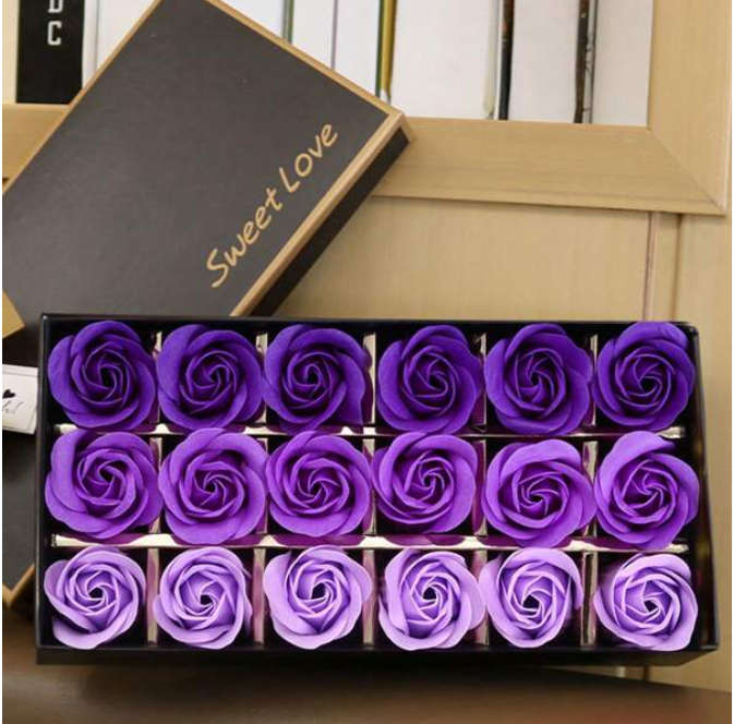 Box Artificial Rose Flower Heads With Gift Box, Faux Rose Head For Home Decor/Gifting