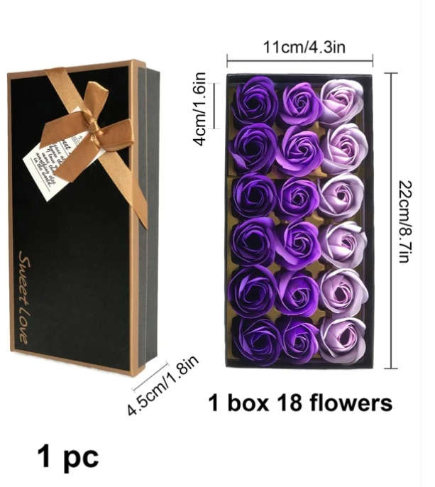 Box Artificial Rose Flower Heads With Gift Box, Faux Rose Head For Home Decor/Gifting