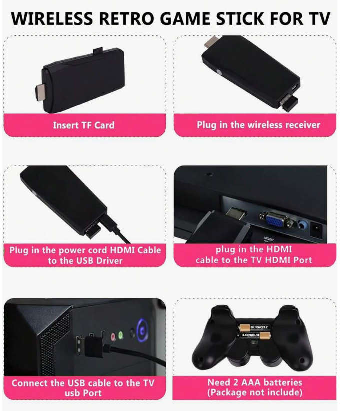 Retro TV Game Console HDMI High-Definition 4k Dual Wireless