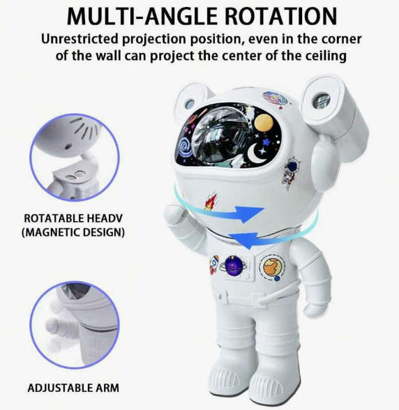 Astronaut Starry Sky Projection Led Night Light With Music Speaker projection