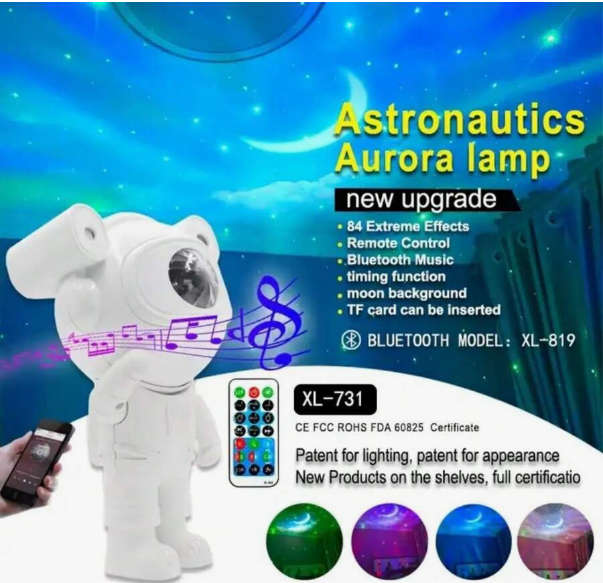 Astronaut Starry Sky Projection Led Night Light With Music Speaker projection