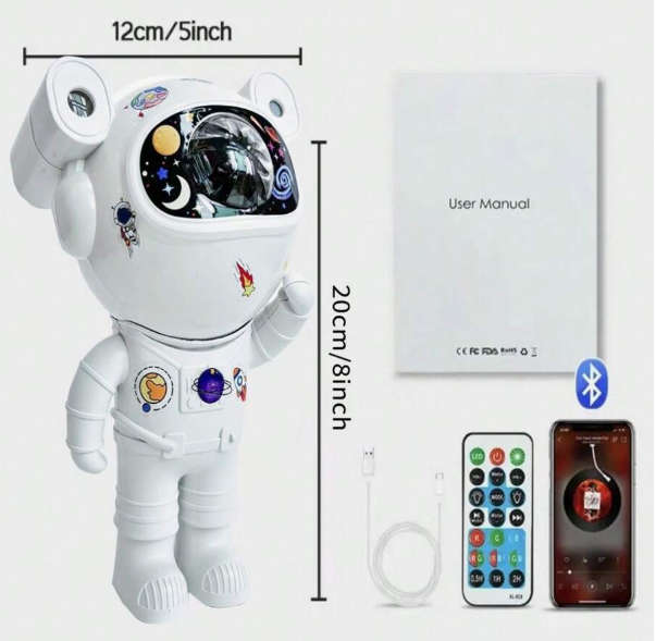 Astronaut Starry Sky Projection Led Night Light With Music Speaker projection