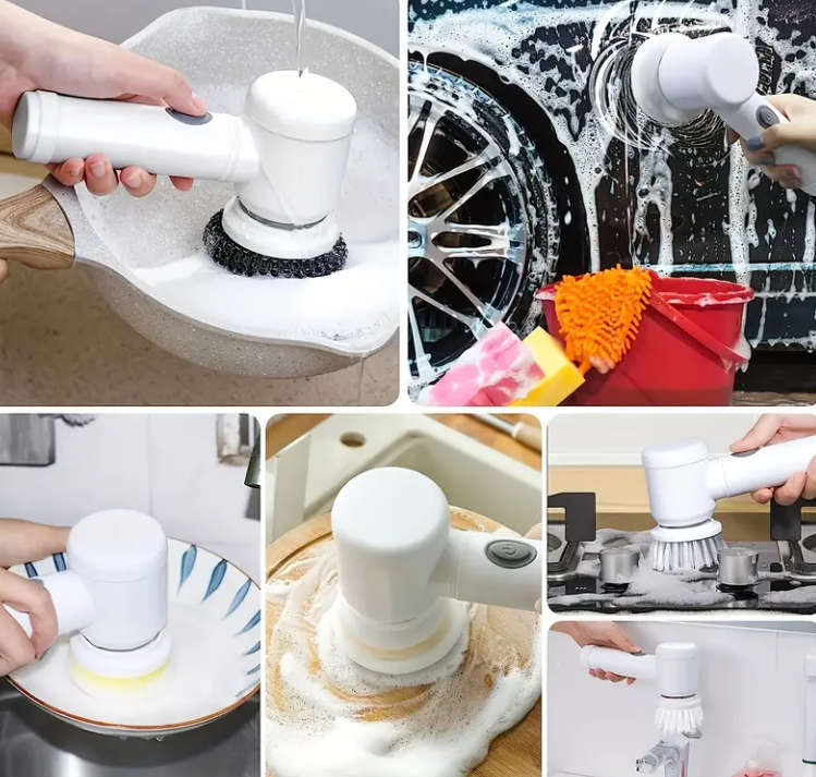 5 in 1 Electric Rechargable Scrubbing Brush